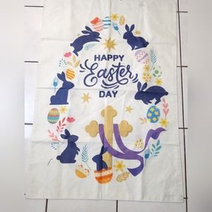 Happy Easter Garden Flag. 40"x28"  Cross Garden Flag. Easter Front yard decor.